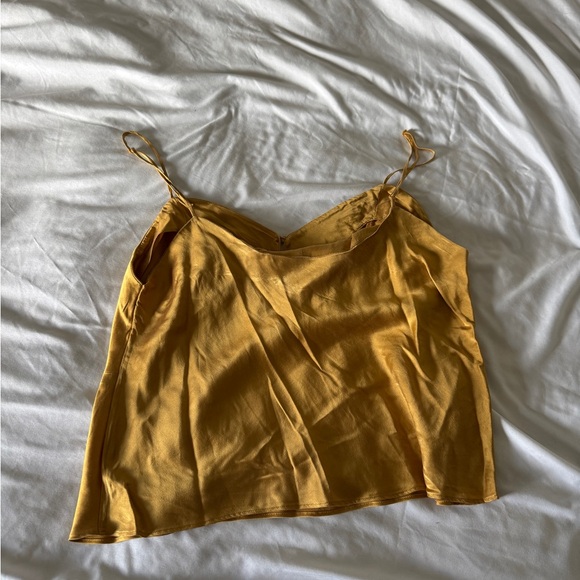 Vintage 90s Victoria’s Secret 100% Silk Camisole Top - Gold Mustard - Picture 12 of 12